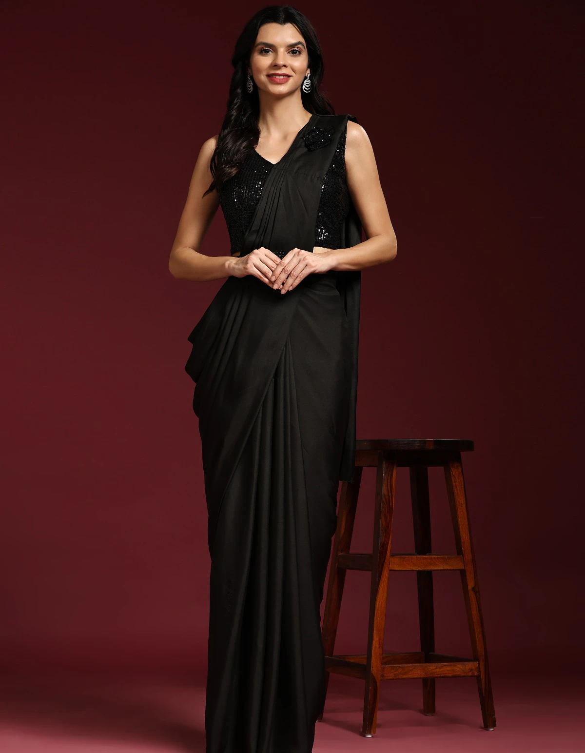 Amoha 101109 Imported Satin Wholesale Readymade Fancy Sarees Catalog